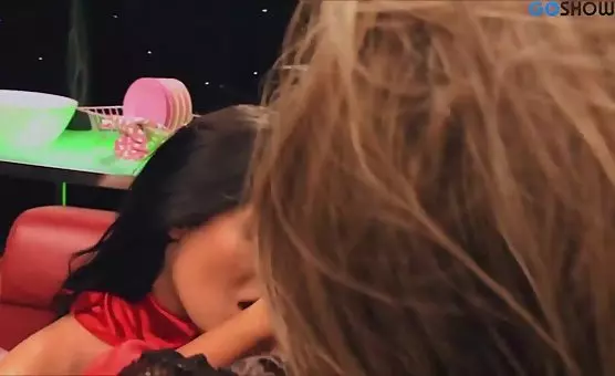 Lesbian Delight Boobfilled Jealousy and Fishnet Fingering