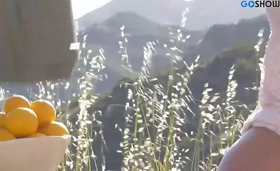 Naughty Blonde Teases Outdoors, Showing Charm and Seduction