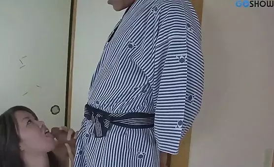 Asian Girl Seduces Mature Man with Blowjobs and Intercourse